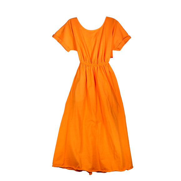 NEW Free People Beach Womens Sorrento Dress XS Orange Cotton USA Cutout Pockets - Picture 1 of 11